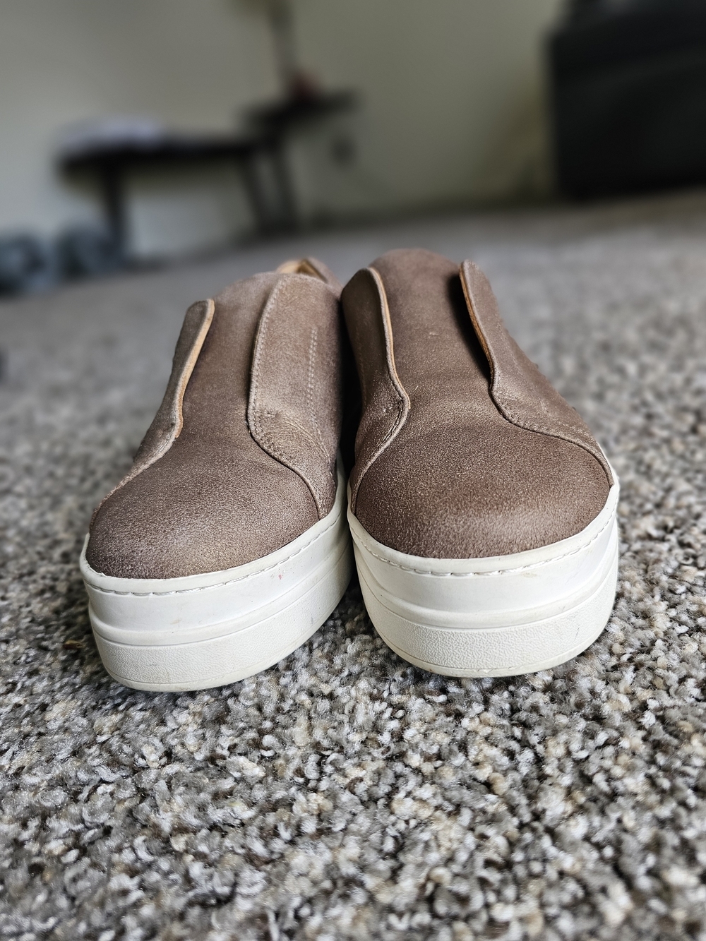 J/SLIDES Brown Slip-On Suede Casual Loafers